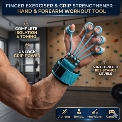 Finger Exerciser Grip Strengthener – Hand & Forearm Workout Tool