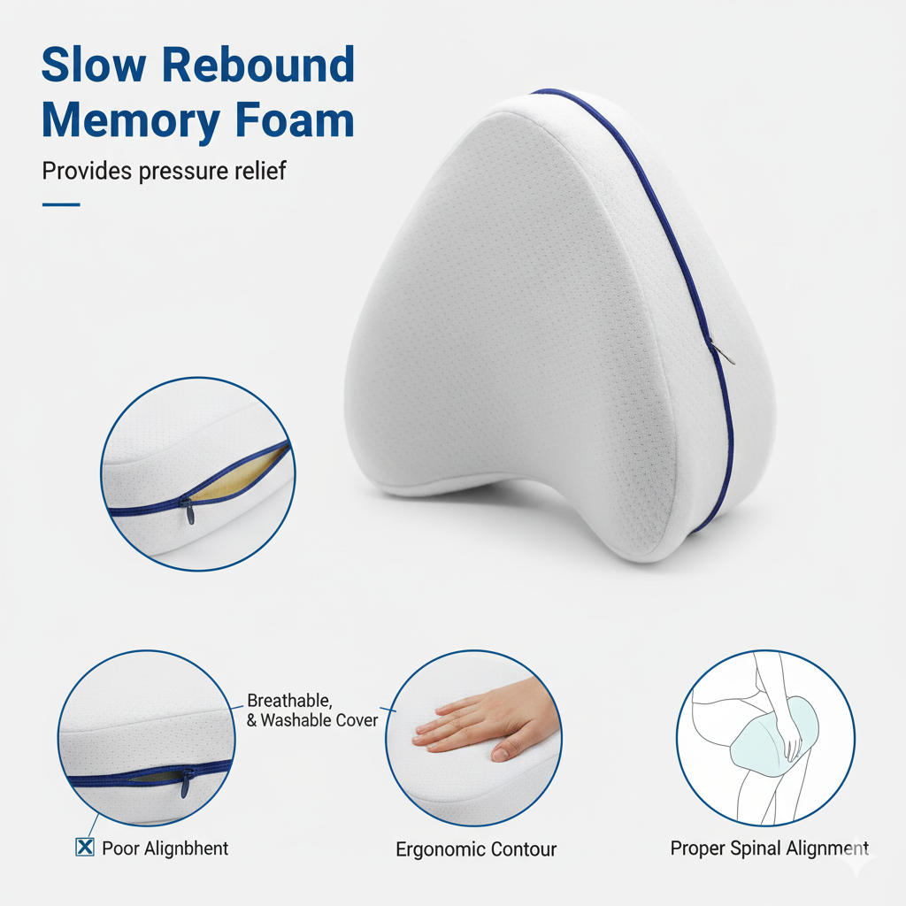 Heart-Shaped Slow Rebound Leg Pillow