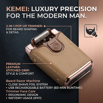 Electric Razor – Precision Shaving with Leather Case