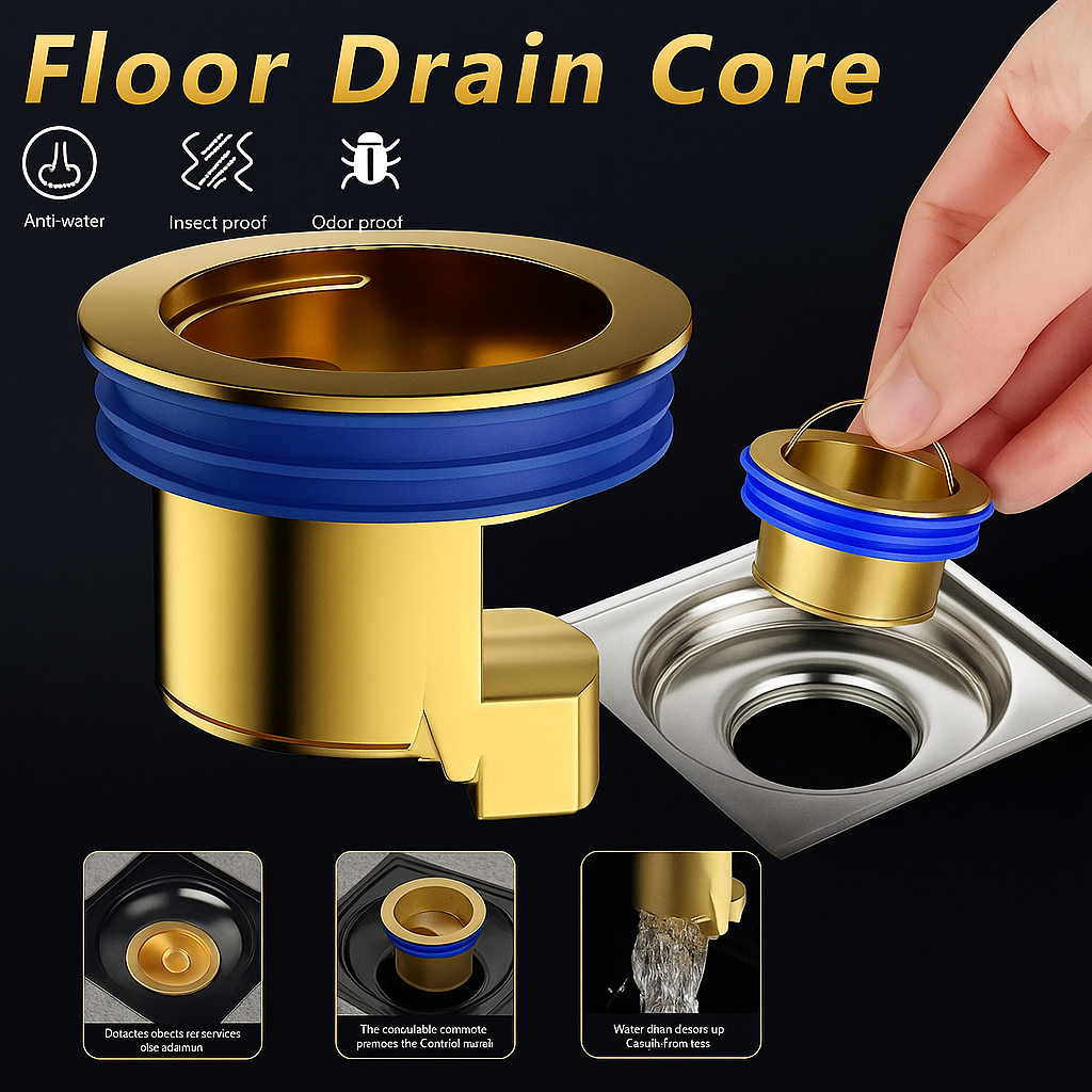 Copper Floor Drain Plug – Anti-Odor, Anti-Insect, Rust-Resistant