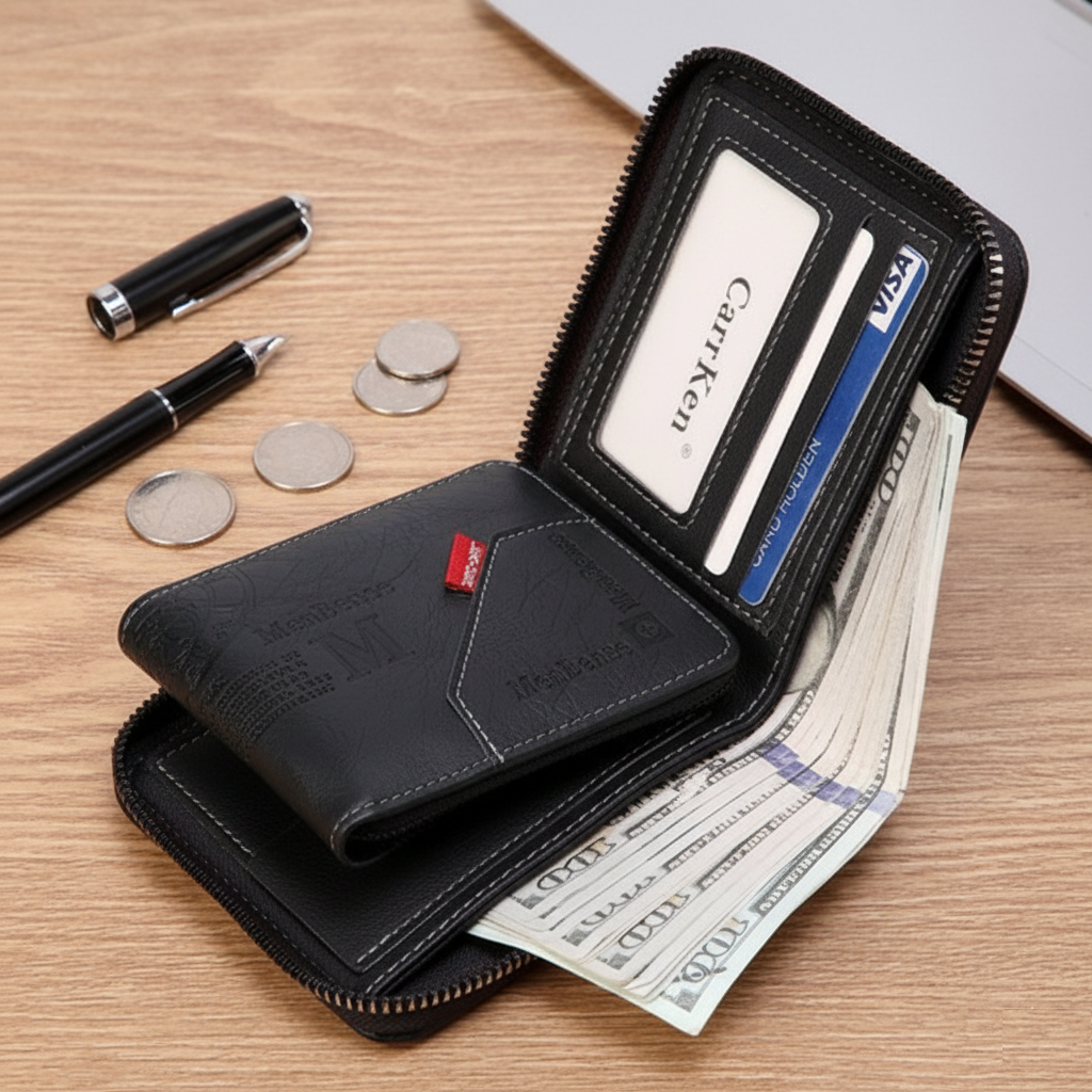 PU Leather Waterproof Bi-Fold Men’s Wallet