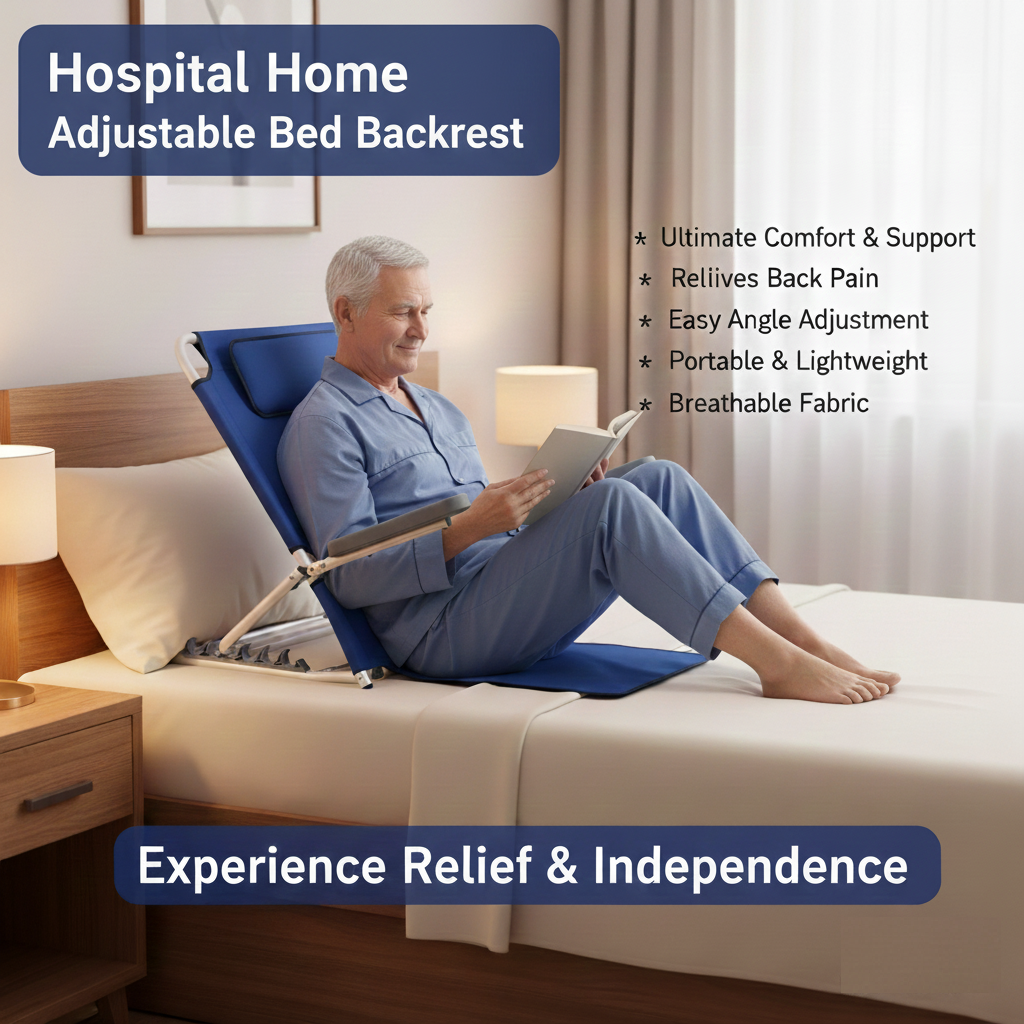 Adjustable Elederly Patients Bed Backrest for Home & Hospital