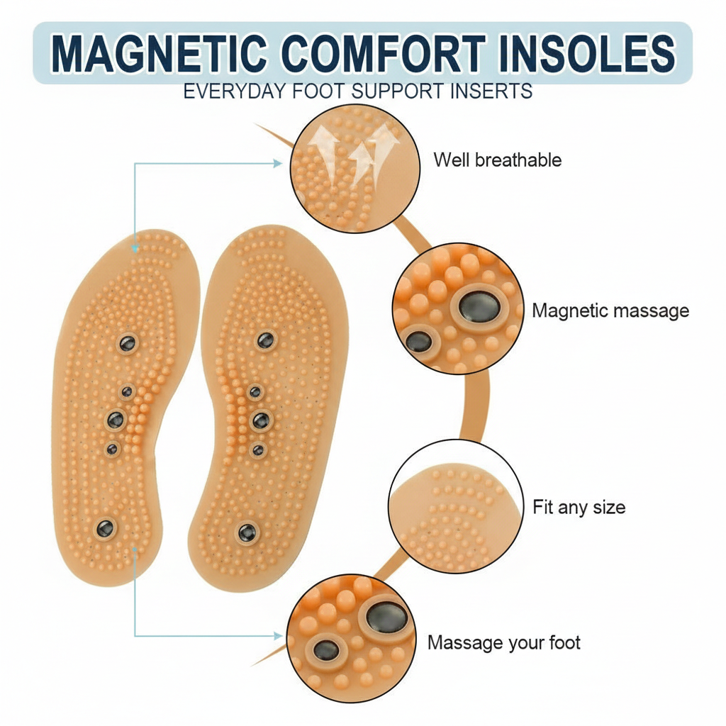 Magnetic Comfort Insoles – Everyday Foot Support Inserts