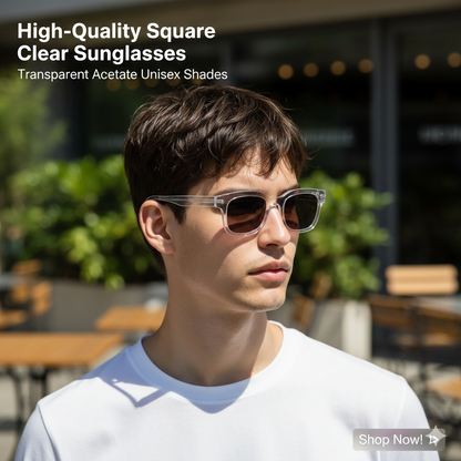 Clear Sunglasses – Transparent Acetate Unisex Shades