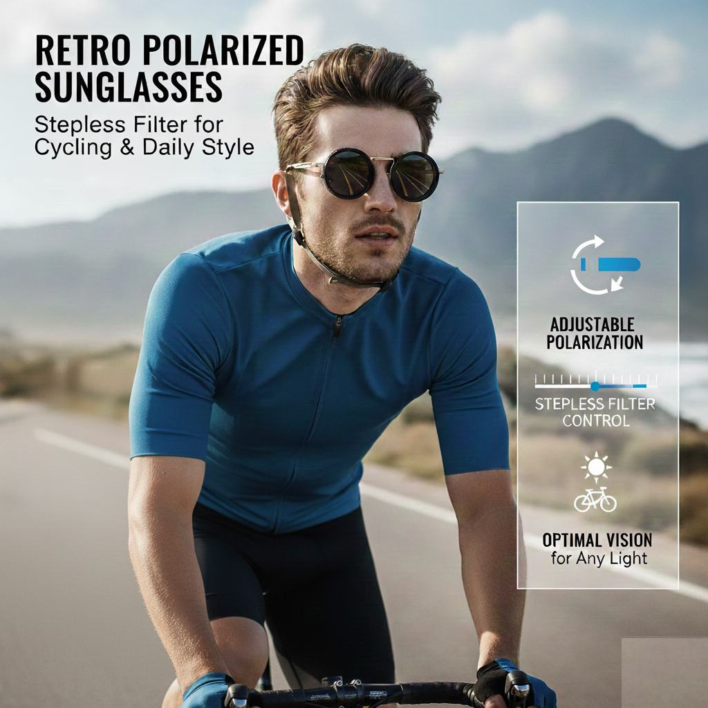Retro Polarized Stepless Filter Sunglasses