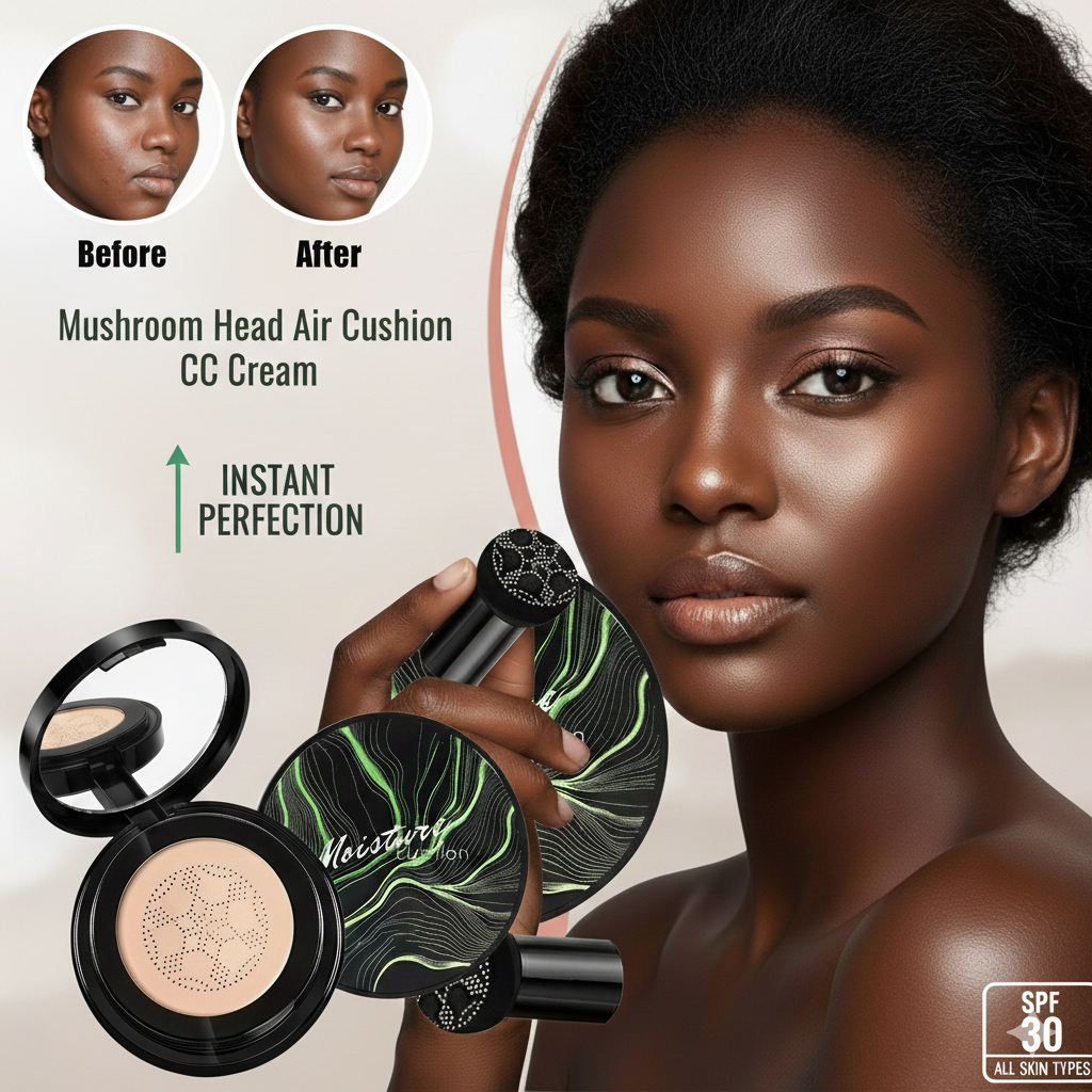 Mushroom Head Air Cushion CC Cream – Lightweight Coverage with a Natural Finish