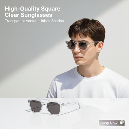 Clear Sunglasses – Transparent Acetate Unisex Shades