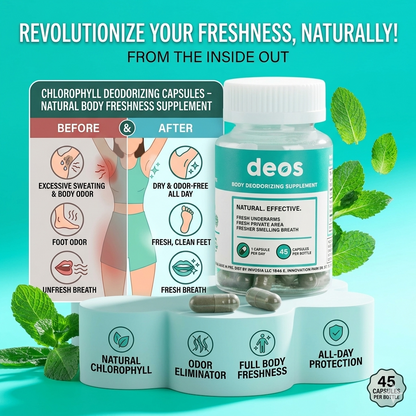 Chlorophyll Deodorizing Capsules – Natural Body Freshness Supplement