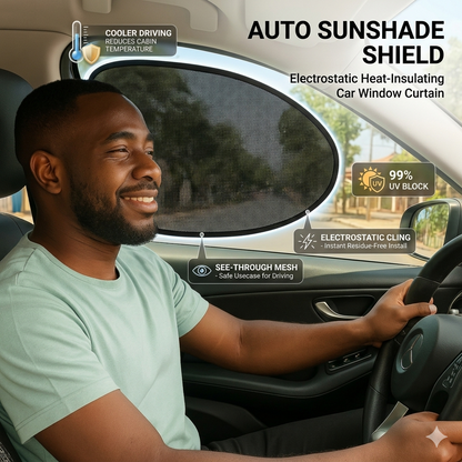 Auto Sunshade Shield – Electrostatic Heat-Insulating Car Window Curtain