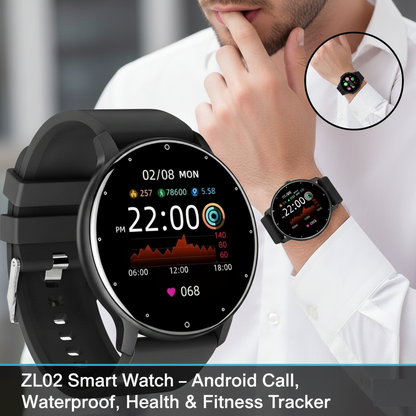 ZL02 Smart Watch – Android Call, Waterproof, Health & Fitness Tracker