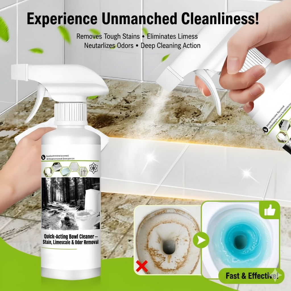 Quick-Acting Toilet Bowl Cleaner – Powerful Stain, Limescale & Odor Removal