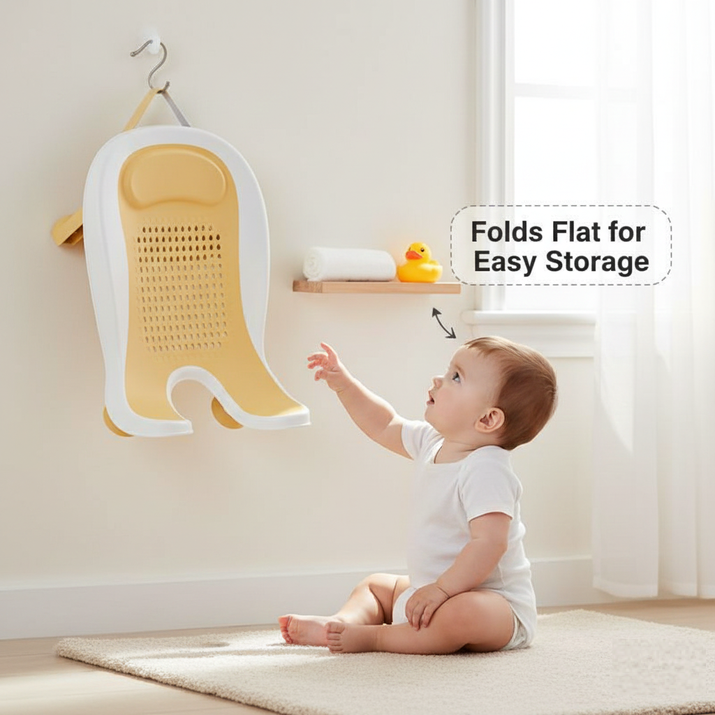 Portable Newborn Bath Support — Safe & Comfy Bath Time