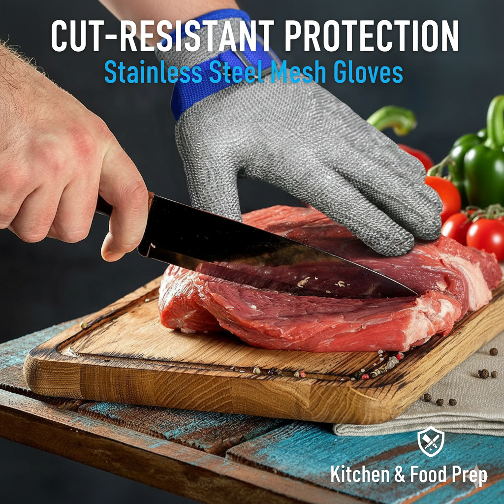 Stainless Steel Mesh Gloves – Cut-Resistant Protection