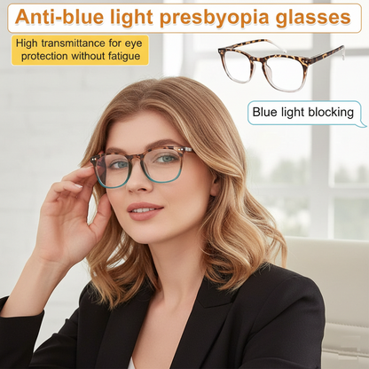 Unisex Leopard Color-Changing Presbyopia Glasses – Anti Blue Light Eyewear