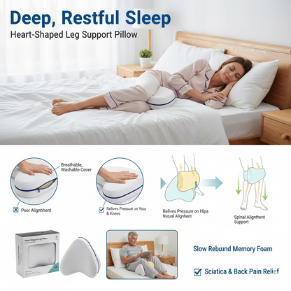 Heart-Shaped Slow Rebound Leg Pillow
