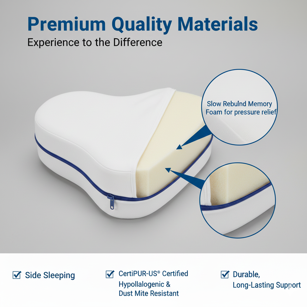 Heart-Shaped Slow Rebound Leg Pillow