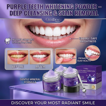 Purple Teeth Whitening Powder – Deep Cleansing & Stain Removal