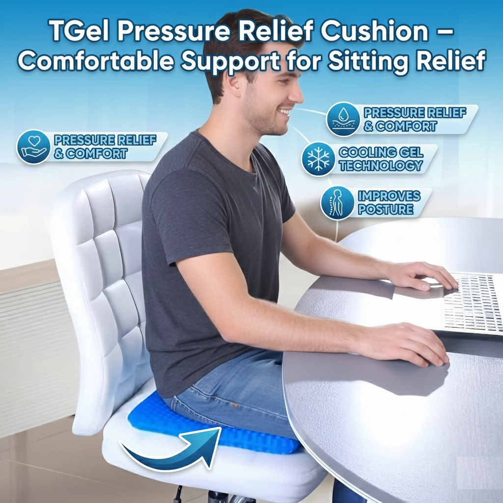 Gel Pressure Relief Cushion – Comfortable Support for Sitting Relief