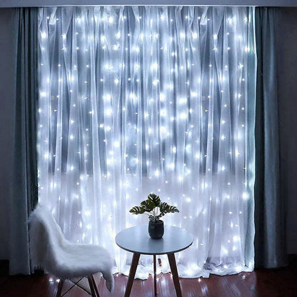 New Year’s LED Curtain Lights – Festive Glow for Home & Parties