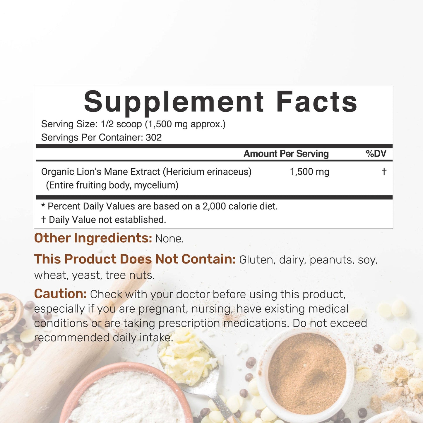 Organic Lion’s Mane Mushroom Powder – Antioxidant & Wellness Superfood