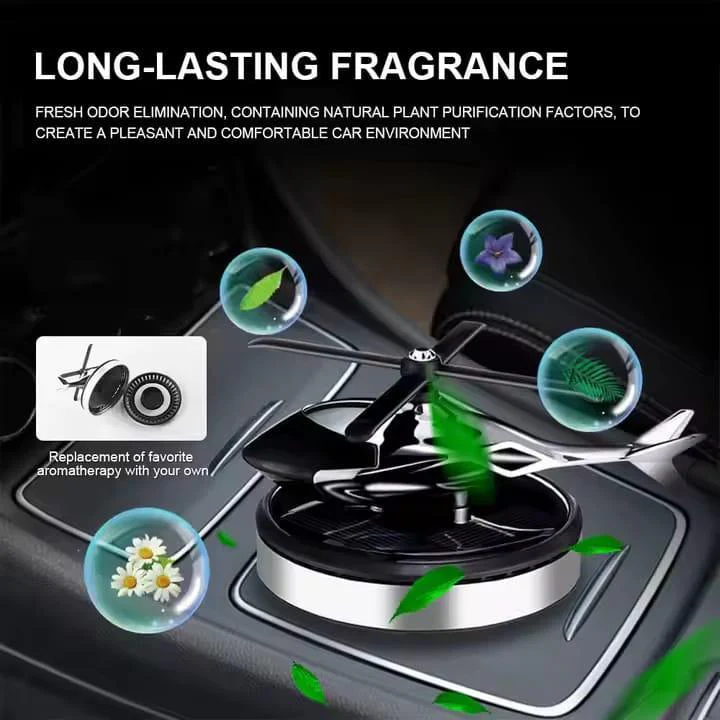 Solar Helicopter Car Air Freshener – Long-Lasting Aromatherapy Dashboard Ornament