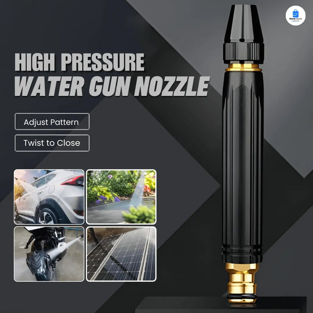 Adjustable High-Pressure Car Wash Gun – Rotating Turbo Dirt Blaster Nozzle