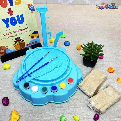 Kids Electric Pottery Wheel Kit DIY Clay Craft & Ceramic Painting Set