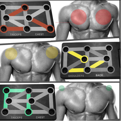 Foldable Push-Up Board System – Portable Gym Training Equipment