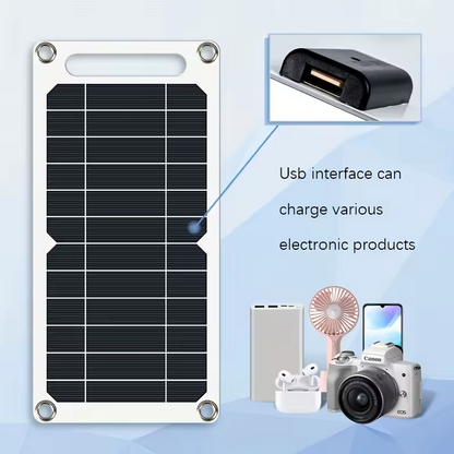 Portable Solar Charger – USB Input Outdoor Power Bank
