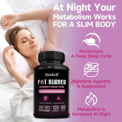 Night Time Fat Burner – Weight Loss, Boost Energy & Burn Fat