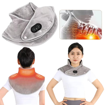 Electric Heating Pad for Neck and Shoulders with Vibration