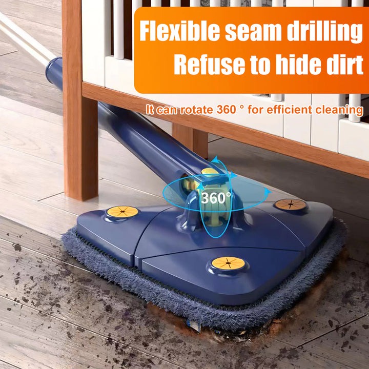 360° Rotating Triangular Mop – Effortless Corner & Edge Cleaning