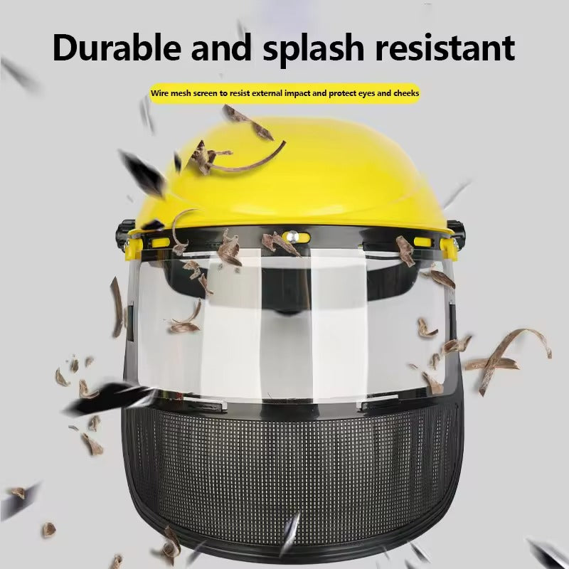 Safety Mesh Face Shield – Adjustable Visor for Chainsaw & Garden Work