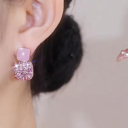 Retro Diamond Wax Drop Earrings