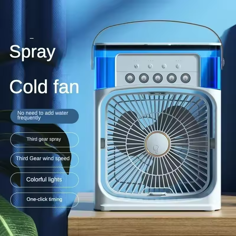 Portable Electric Ultrasonic Air Humidifier Cooler Fan – USB Rechargeable Mini Air Cooler