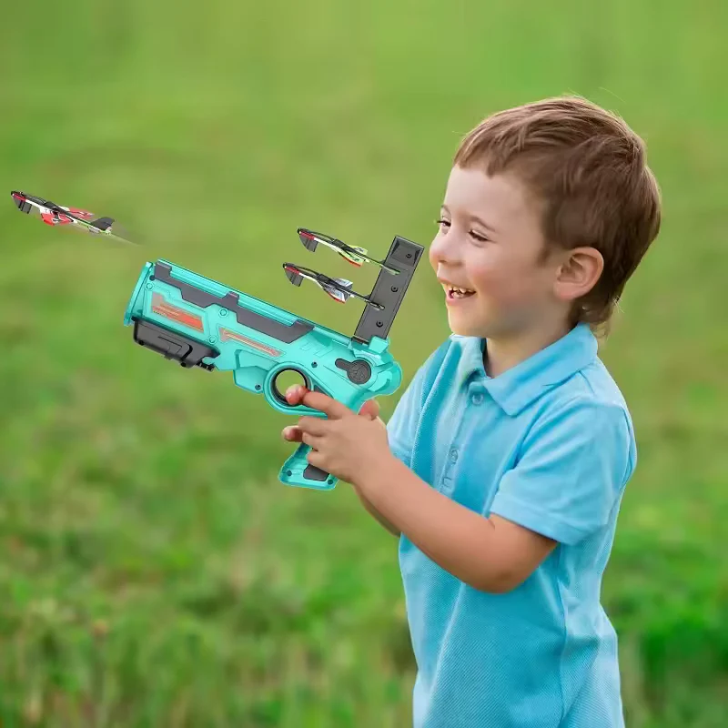 Foam Airplane Launcher Toy – Outdoor Glider Flight Fun for Kids