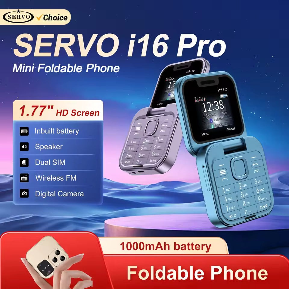 Blue i16 Ultra-Compact Flip Phone