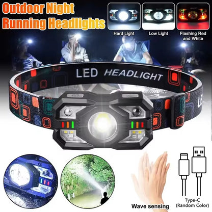 Intelligent Induction Headlamp – Hands-Free LED Flashlight for Night Fishing