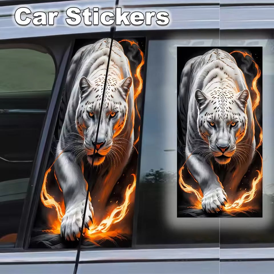 2 Pcs Tiger B-Pillar Stickers – Fun & Stylish Car Decoration