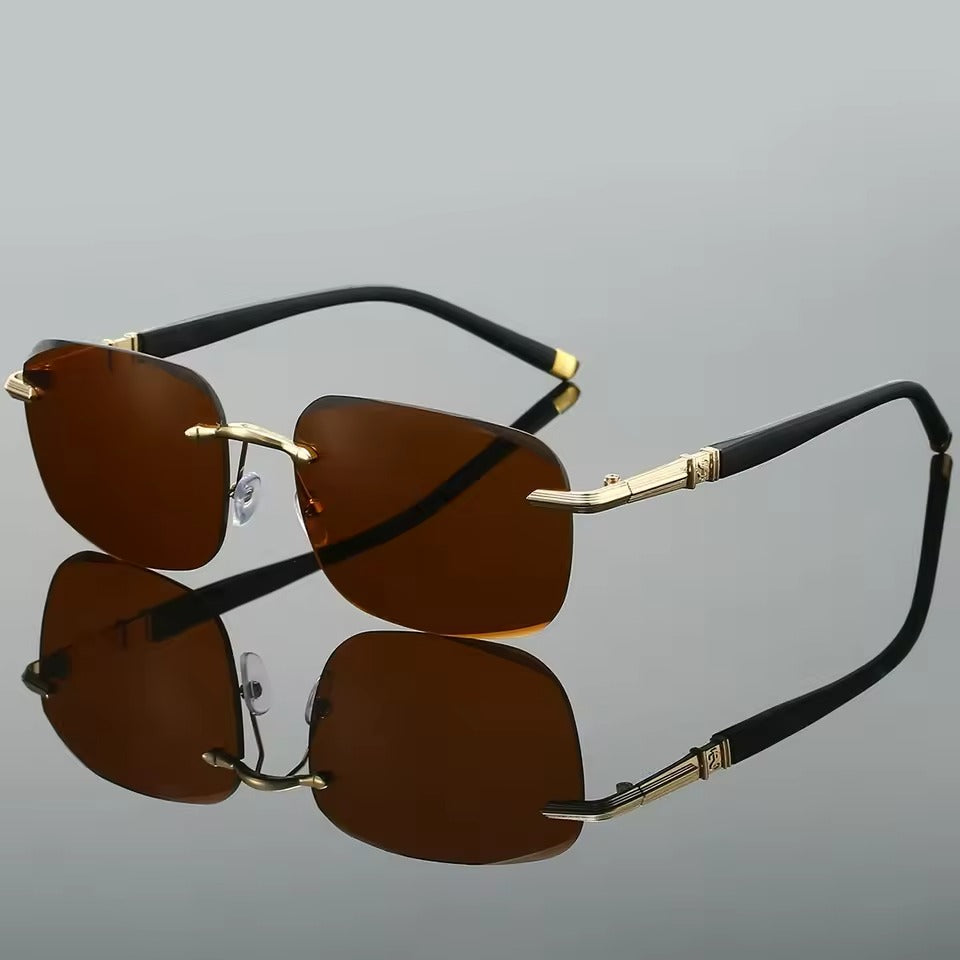 Rimless HD Sunglasses – Stylish Protection & Clear Vision