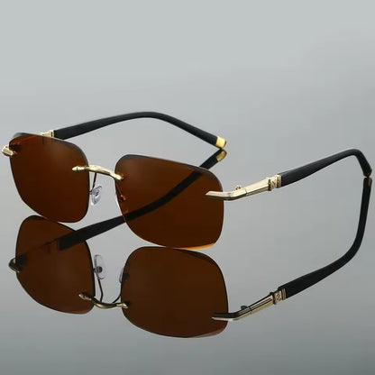 Rimless HD Sunglasses – Stylish Protection & Clear Vision