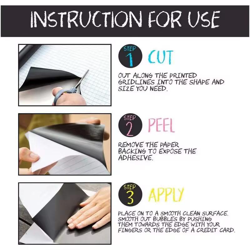 Flexible Magnetic Chalkboard – Colorful Wall Writing Board