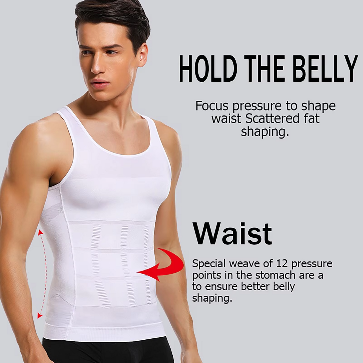 Men's Compression Tank Top – Breathable Mesh Racerback Gym Vest for Training & Fitness