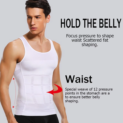 Men's Compression Tank Top – Breathable Mesh Racerback Gym Vest for Training & Fitness