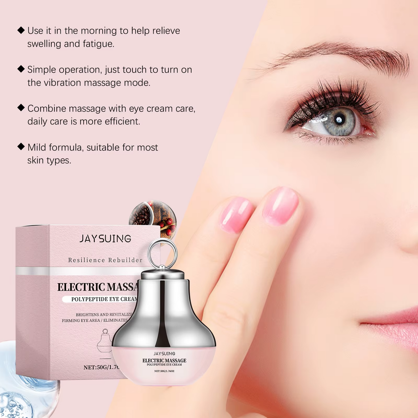 Electric Massage Eye Cream – Smooth, Firm & Refresh Tired Eyes