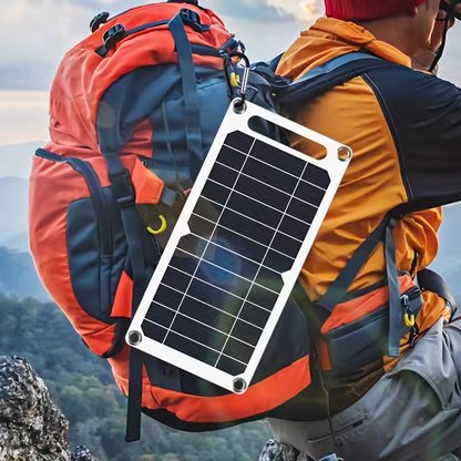 Portable Solar Charger – USB Input Outdoor Power Bank