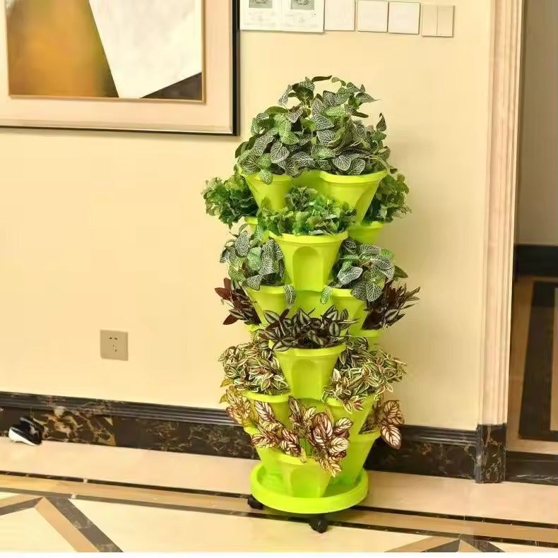 3D Vertical Stackable Flower Pots — Strawberry & Plant Tower