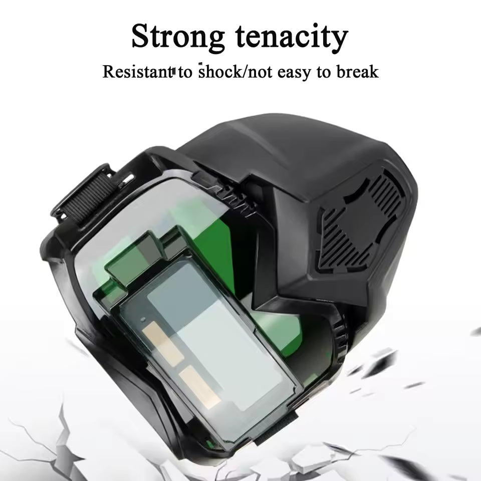 Auto-darkening welding helmet for eye safety