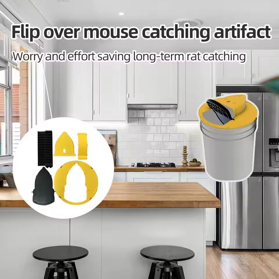 Bucket Lid Rat Trap Reusable Humane Rodent Catcher for Home