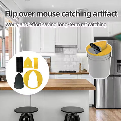 Bucket Lid Rat Trap Reusable Humane Rodent Catcher for Home